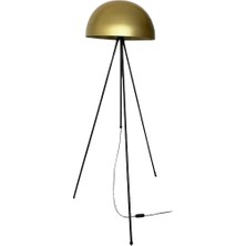 Rsylight Retro Metal Dekoratif Siyah Gold 3 Ayaklı Köşe Lambası Lambader