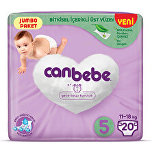 Canbebe Junior 5 Beden Jumbo Paket Bebek Bezi 20 Adet