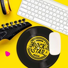 Mustard Rock N Roll Mouse Pad