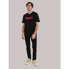 Jack & Jones Erkek Logo Baskılı Tişört - Pin