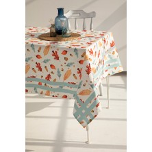 Ays Home Mint Yaprak Desen  Yemek Masası Örtüsü