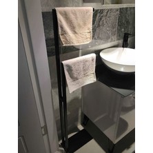 Renk Yapı Rüyası Banyo Havlu Askısı Çift Kollu Kağıt Havlu ve Pamuklu Havlu İçin Uygun Gold Renk Boyalı