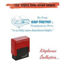 Kaşem Kitap Kurtlarına ve Kişiye Özel Kitap Mühürü Kitap Kaşesi C33