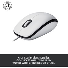 Logitech M100 Kablolu 1.000 DPI USB Mouse - Beyaz