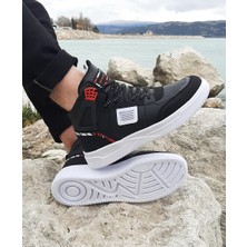 Dunlop 2238 Siyah-Kırmızı, Fuspetli Ortapedik Boğazlı Jordan Basket Spor Ayakkabı