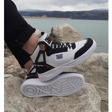 Dunlop 2238 Beyaz-Siyah, Fuspetli Ortapedik Boğazlı Jordan Basket Spor Ayakkabı