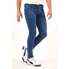 Modamesto Erkek Mavi Skinny Fit Jean Pantolon