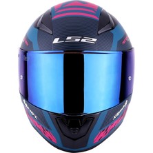 LS2 Rapıd Xtreet Mat Mavi-Mor Kask Mavi Cam