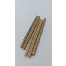 Pars Mum Doğal Bambu Pipet 19 cm 5 Li-Temizleme Telli