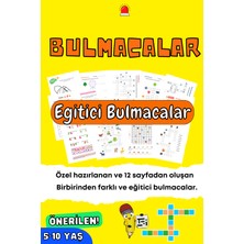 Eğitici Bulmacalar - Bulmaca Çözme - 12 Farklı Bulmaca - Okul Öncesi ve Ilkokul - Çalışma Sayfaları