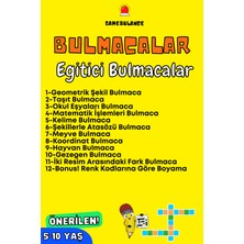 Eğitici Bulmacalar - Bulmaca Çözme - 12 Farklı Bulmaca - Okul Öncesi ve Ilkokul - Çalışma Sayfaları