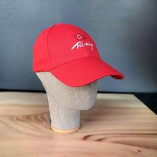 Salar Ticaret Salarticaret Unisex Türkiye Nakışlı Kırmızı Şapka