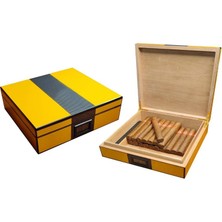 Falconetti Sarı Karbon Fiber Humidor Puro Kutusu RC60