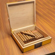 Falconetti Sarı Karbon Fiber Humidor Puro Kutusu RC60