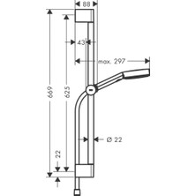 Hansgrohe Pulsify 105 3jet Sürgülü Duş Seti Satin Siyah