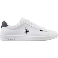 U.S. Polo Assn. Franco Unisex Günlük Spor Ayakkabı Düz Tabanlı Beyaz Malzemeden Üretim