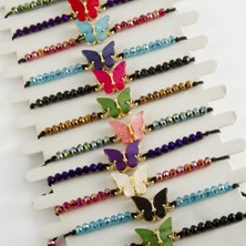 Feryal Kelebek Sedef Kristal Bileklik