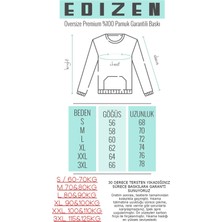 Edizen Ultra Premium Çift Yön Simple Tree Baskılı Oversize Siyah T-Shirt Unisex