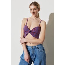 Wrangler Regular Fit Normal Kesim Askılı Desenli Crop Bluz