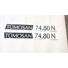 Tümosan Klasik 74.80 N Yan Yazı Tanıtım Etiketi (1996-2000 Model) Sağ-Sol Takım