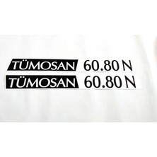 Tümosan Klasik 60.80 N Yan Yazı Tanıtım Etiketi (1996-2000 Model) Sağ-Sol Takım