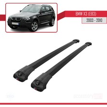 AccessoryPart Bmw X3 E83 2003-2010 Arası Ile Uyumlu Ace-1 Ara Atkı Tavan Barı Siyah