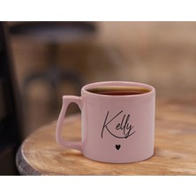 Bk Gift Kişiye Özel İsimli Pastel Pembe Middle Kupa Bardak, Arkadaşa Hediye, Ev Hediyesi, Doğum Günü Hediyesi, Ofis Hediyesi-3