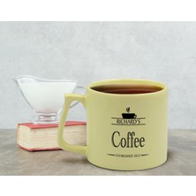 Bk Gift Kişiye Özel İsimli Tarihli Pastel Sarı Middle Kupa Bardak, Arkadaşa Hediye, Ev Hediyesi, Doğum Günü Hediyesi, Ofis Hediyesi-1