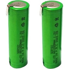 Sertec 1.2VOLT 1200MAH Aa Ni-Cd Şarjlı Kalem Pil Puntolu - 2ADET