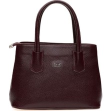 Bilik Deri  Bordo Soft Deri Kadın El Çantası BLM2028