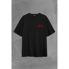 Kendim Seçtim Chucky Charles Lee Ray Oyuncak Bebek Bıçak Sırt Ön Baskılı Oversize Tişört T-Shirt