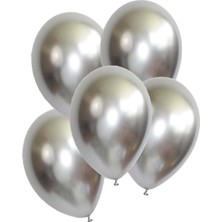 Balonevi Balon Krom 12" 5li Silver