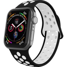 Microcase Apple Watch 8 45 mm Için Delikli Silikon Kordon Kayış - KY41