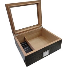 Falconetti Siyah Camlı Humidor Puro Kutusu RC62