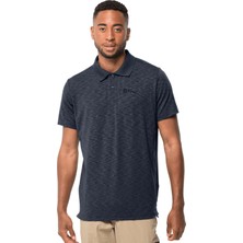 Jack Wolfskin Travel Polo M Erkek Lacivert T-Shirt 1804543-1010