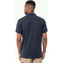 Jack Wolfskin Travel Polo M Erkek Lacivert T-Shirt 1804543-1010