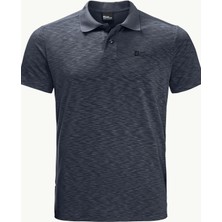 Jack Wolfskin Travel Polo M Erkek Lacivert T-Shirt 1804543-1010