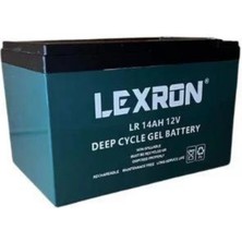 Lexron 12 Volt 14AH Amper Solar Sistem ve Elektrikli Araç Jel Akü