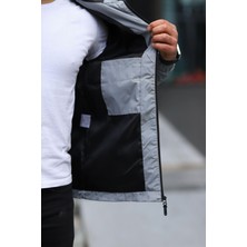 Comstarmoda Erkek Içi Astarlı Suya Dayanıklı Kapüşonlu Cepli Yağmurluk