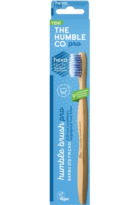 The Humble Co. Pro Serisi Bambu Diş Fırçası 0.01 mm İnceltilmiş Hegzagonal Spiral Fırça Kılları Mavi