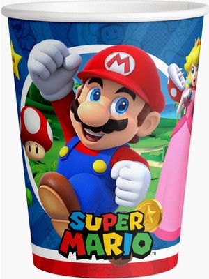 Parti Furyası Super Mario Doğum Günü Konsepti Büyük Boy Afiş 50X70 cm 16 Kişilik Super Mario  doğum Günü Seti 