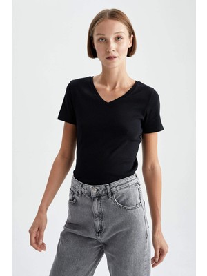 Defacto Kadın Tişört - I1080AZ/BK27