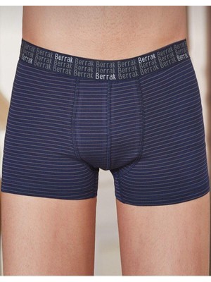 Berrak 4475 Erkek Çizgili Likralı Boxer Tekli