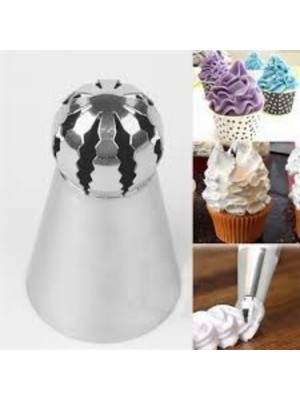 Adin Tasarım Rus Duyu Tırtıklı Krema Torbası Ucu Pasta Muffin Kek Krema Sıkma Ucu Krema Pasta Dekor Ucu