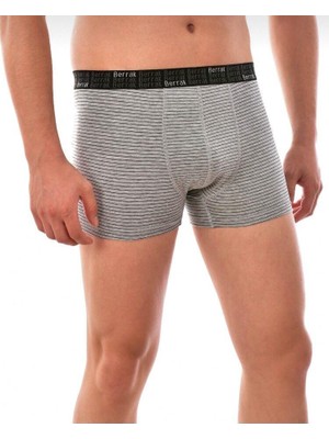 Berrak 4475 Erkek Çizgili Likralı Boxer Tekli