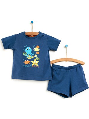 Hello Baby Under The Sea Erkek Bebek - Organik Pamuk Tshirt-Şort