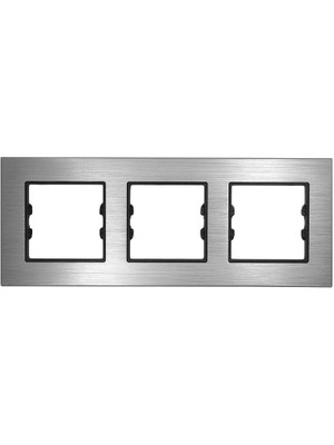 Arvehu Electric Asfir Schneider Asfora Serisine Özel Üçlü Gümüş Alüminyum Anahtar Priz Çerçevesi