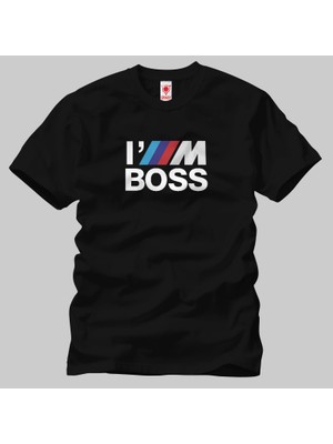 Built By Crazy I M Boss Logo Unisex Tişört