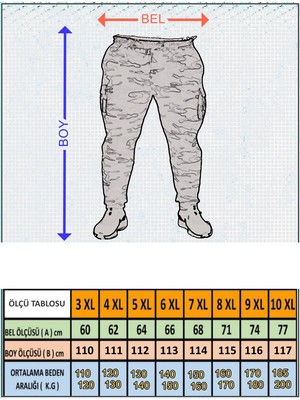 Moc Grande  Büyük Beden Commando Camouflage Erkek Eşofman Altı 23501 Taba