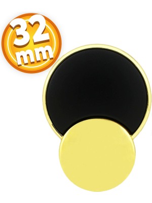 Badem10 Bentley Çekmece Dolap Kapak Kulpu Kulbu 32 mm Sert Plastik Mat Siyah Gold Kulp